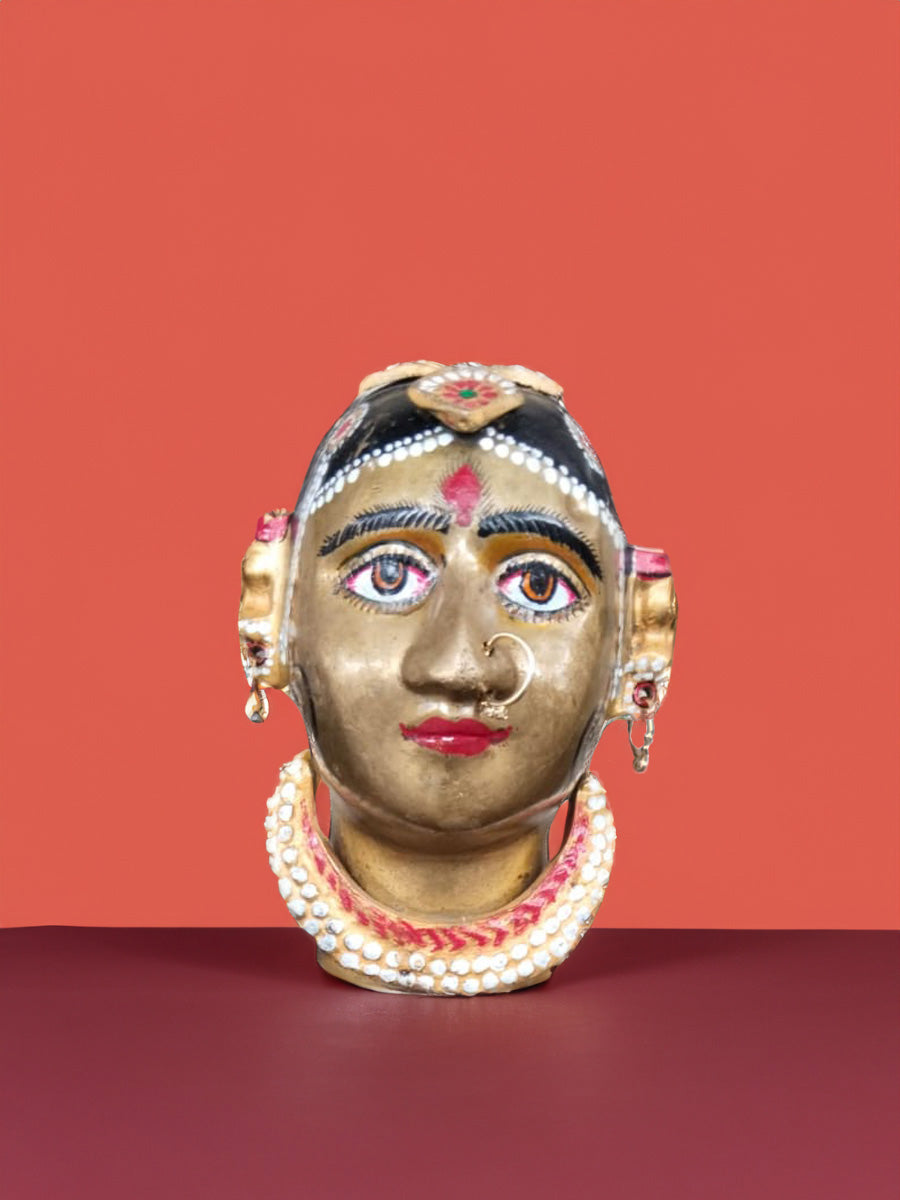 Shop Gauri's portrait in Brass by Gramin Arts