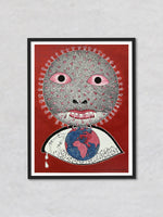 Global Pandemic Gond painting by Venkat Shyam