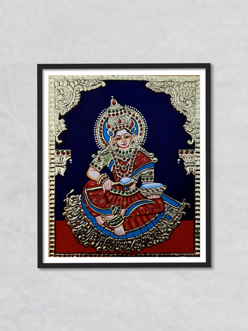 Goddess Annapurna, Tanjore Art by Sanjay Tandekar