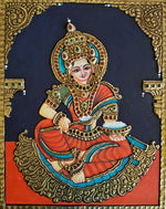 Goddess Annapurna, Tanjore Painting by Sanjay Tandekar