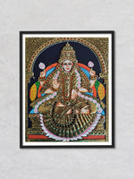 Goddess Lakshmi, Tanjore Painting by Sanjay Tandekar