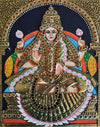 Goddess Lakshmi, Tanjore Painting by Sanjay Tandekar