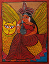 Goddess Lakshmi in Bengal Pattachitra by Manoranjan Chitrakar