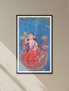 Goddess Lakshmi seated on an owl: Kalighat by Uttam Chitrakar