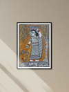 Shop Goddess in Fishing:Madhubani painting by Priti Karn