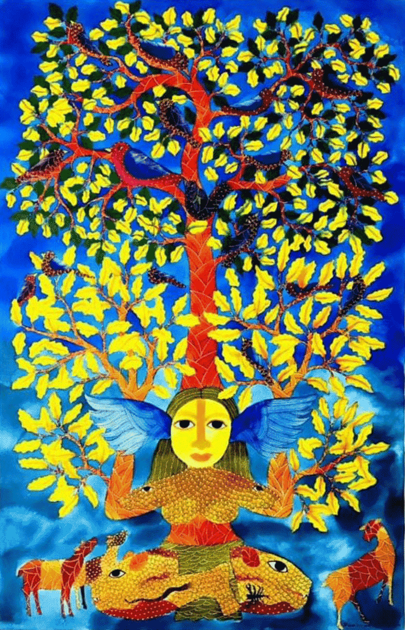 Buy Goddess of Forest (Van Devi) in Gond by Venkat Shyam