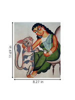 Graceful Charm: Kalighat Artwork for sale