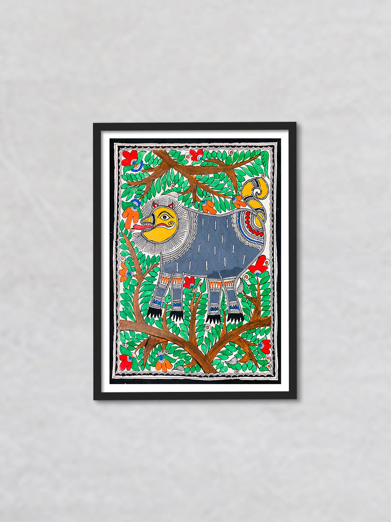 Guardian Spirit, Madhubani Painting by Ambika Devi