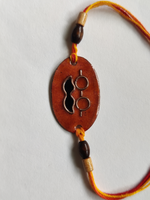 Shop Handcrafted "Mooch" Copper Enamel Rakhi by EkiBeki