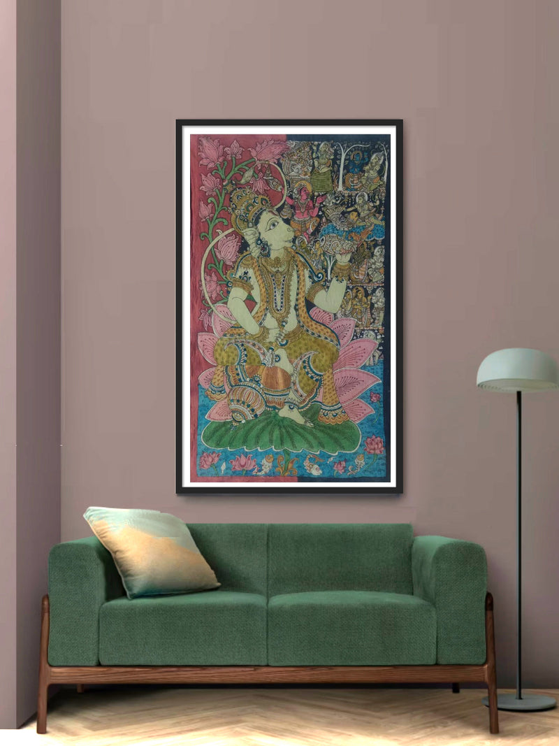 Shop Hanuman Leela: Kalamkari Painting 