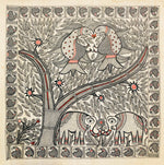 Shop Harmony of Nature - A Madhubani love, Madhubani Painting by Ambika Devi