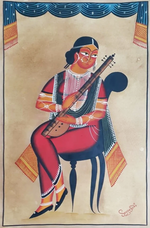 Buy Harmony of a Wife:Kalighat painting by Manoranjan Chitrakar