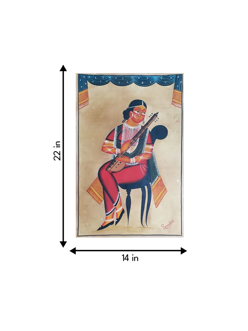 Harmony of a Wife:Kalighat painting for sale