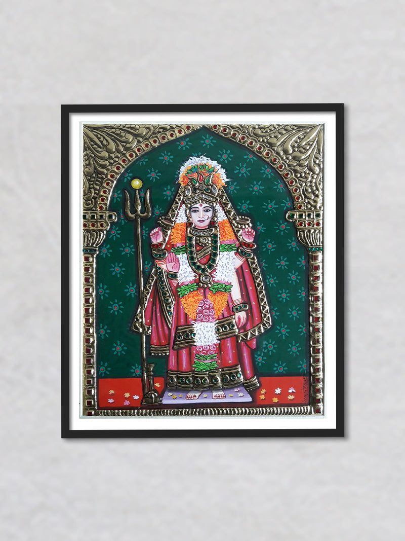 Hinglaj Mata, Tanjore Painting by Sanjay Tandekar