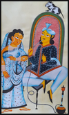 Human Connection: Uttam Chitrakar's Kalighat Portrait for Sale