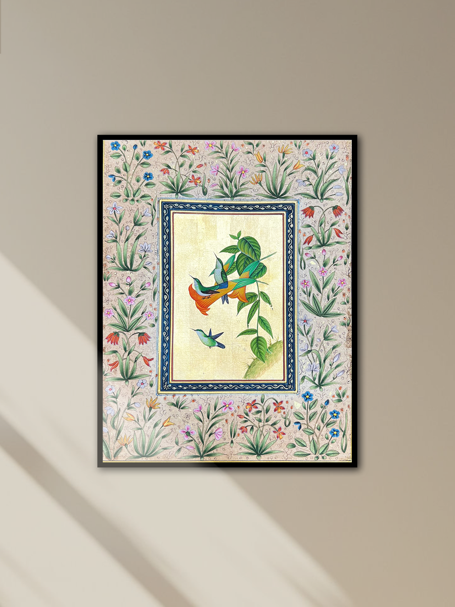 Shop Humming birds in Mughal Miniature by Mohan Prajapati