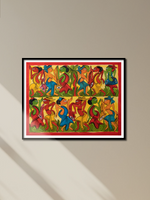 Shop Illustration of tribal dance: Santhal-Tribal Pattachitra by Manoranjan Chitrakar