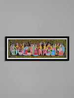 Holi scene in Tikuli painting by Ashok Kumar for Sale