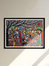 rural chores in Madhubani painting by Vibhuti Nath