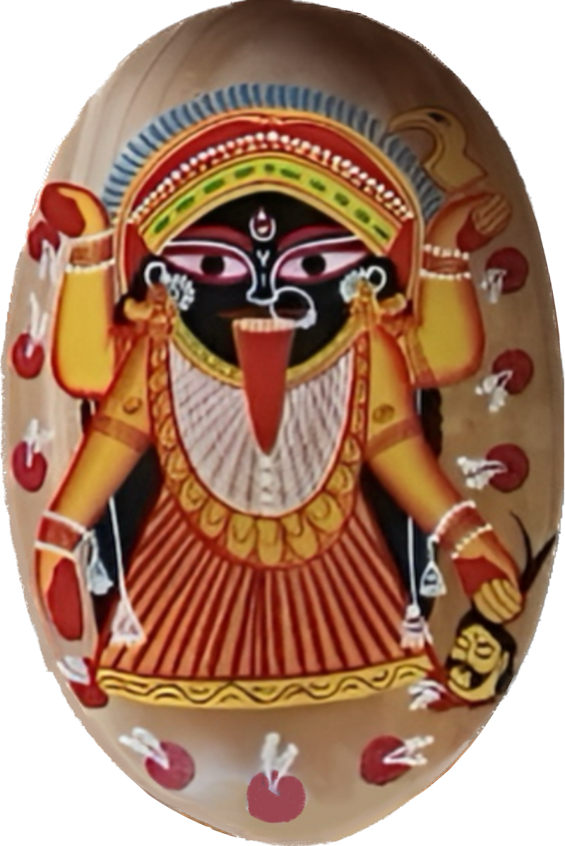 Buy Goddesa Maa Kali Kalighat art Wall Plates