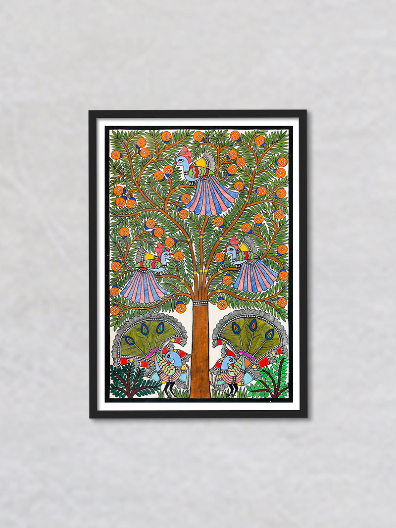 Buy Madhubani Peacock Artwork