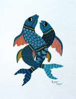 Shop Fishes in Gond by Kailash Pradhan