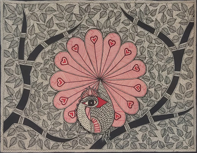 Peacock  Madhubani Painting for sale