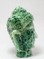 The Green Fluorite Buddha's Peaceful Countenance 