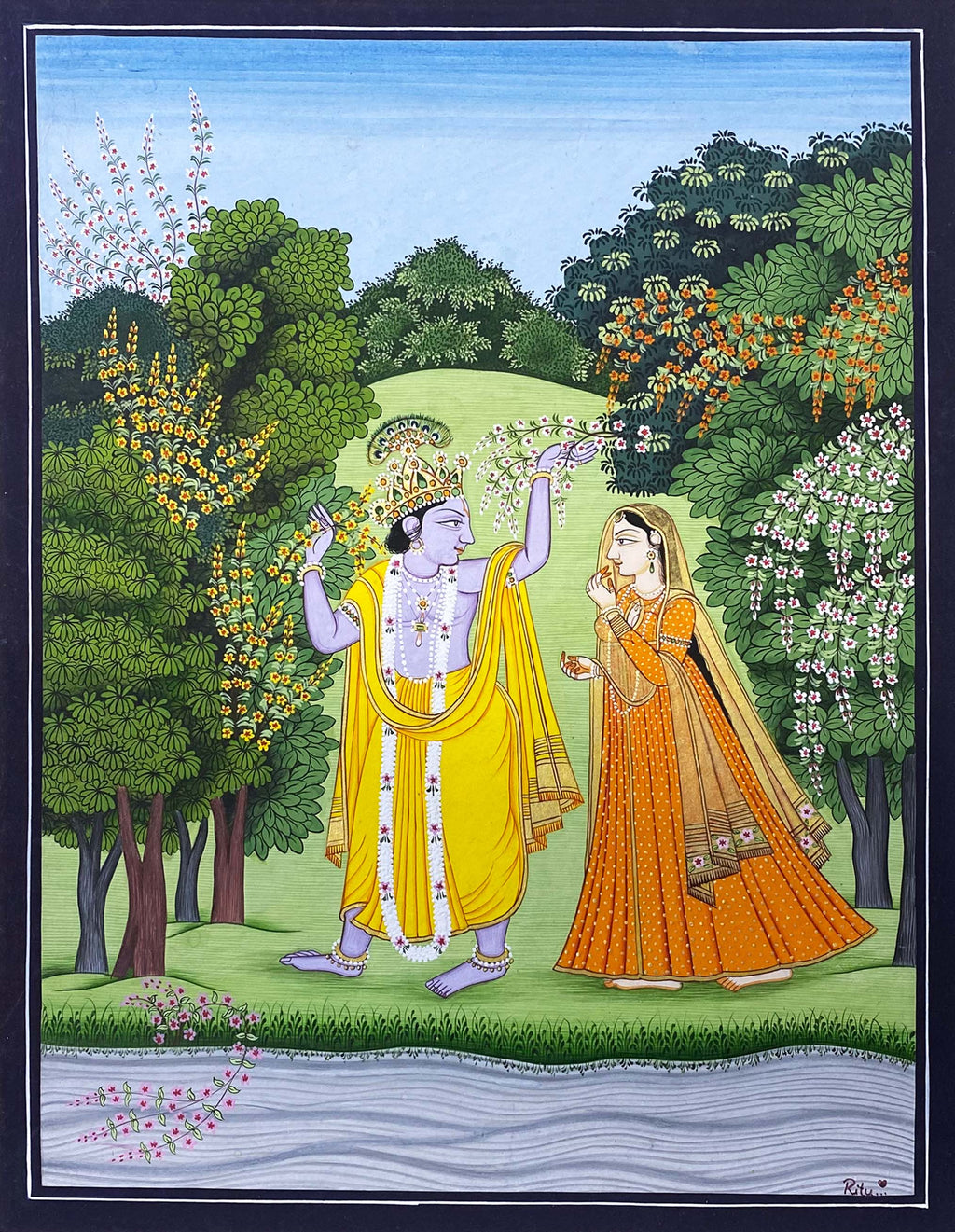 Shop Radha and Krishna in a Van