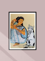 Shop The Married Woman and Her Feline Companion in Kalighat by Uttam Chitrakar
