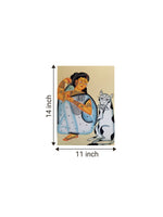 The Married Woman and Her Feline Companion in Kalighat for sale
