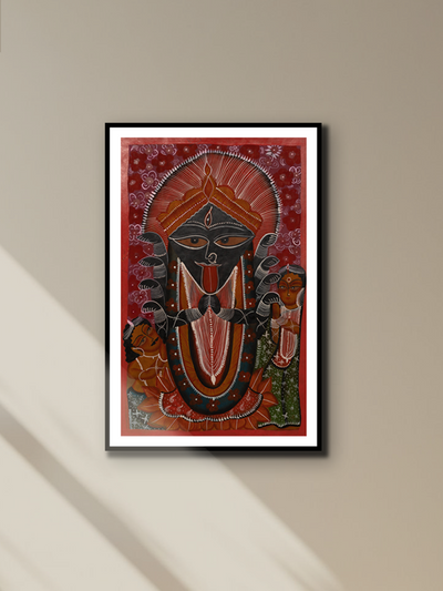 Kaali Mata in Bengal Pattachitra by Swarna Chitrakar for sale