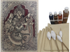 Kalamkari Kit with sketched Saraswati artwork