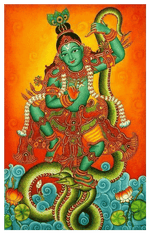 Buy Kaliya Mardhana In Kerala Mural by Jijulal