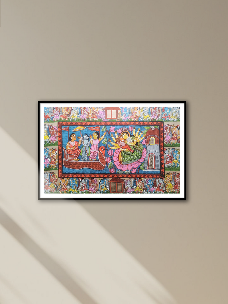 Shop Kamal Kamini : handpainted in Bengal Pattachitra