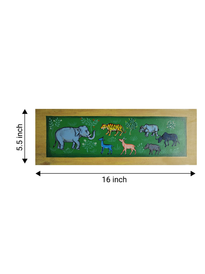 Kaziranga-Kingdom in Assamese Miniature (Gadgayan) for sale