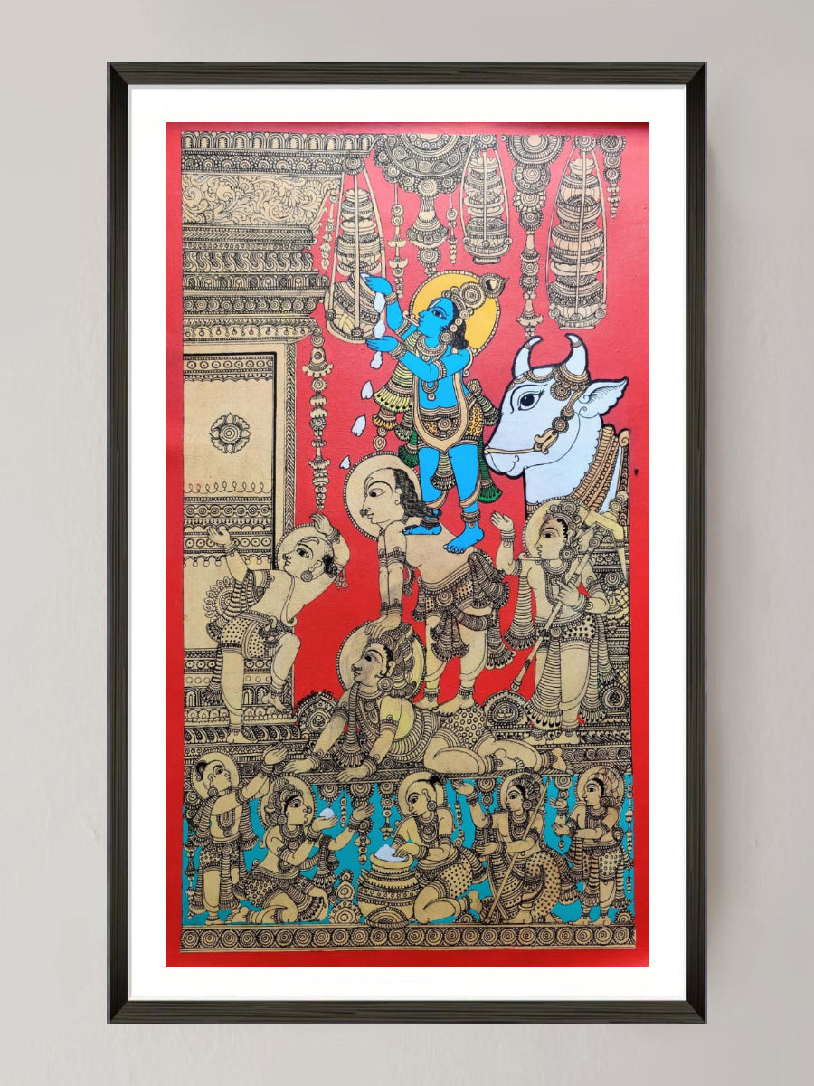 Krishna : Kalamkari painting by Harinath.N for sale