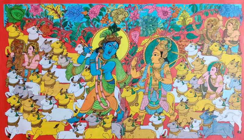 Shop Beautiful Krishna Kalamkari painting by Harinath.N