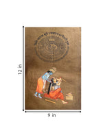 Krishna Combing Radha's Hair In Mughal Miniature for sale