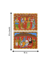 Krishna Radha and Gopis: CHERIYAL SCROLL PAINTING by Sai Kiran (Set of 2)