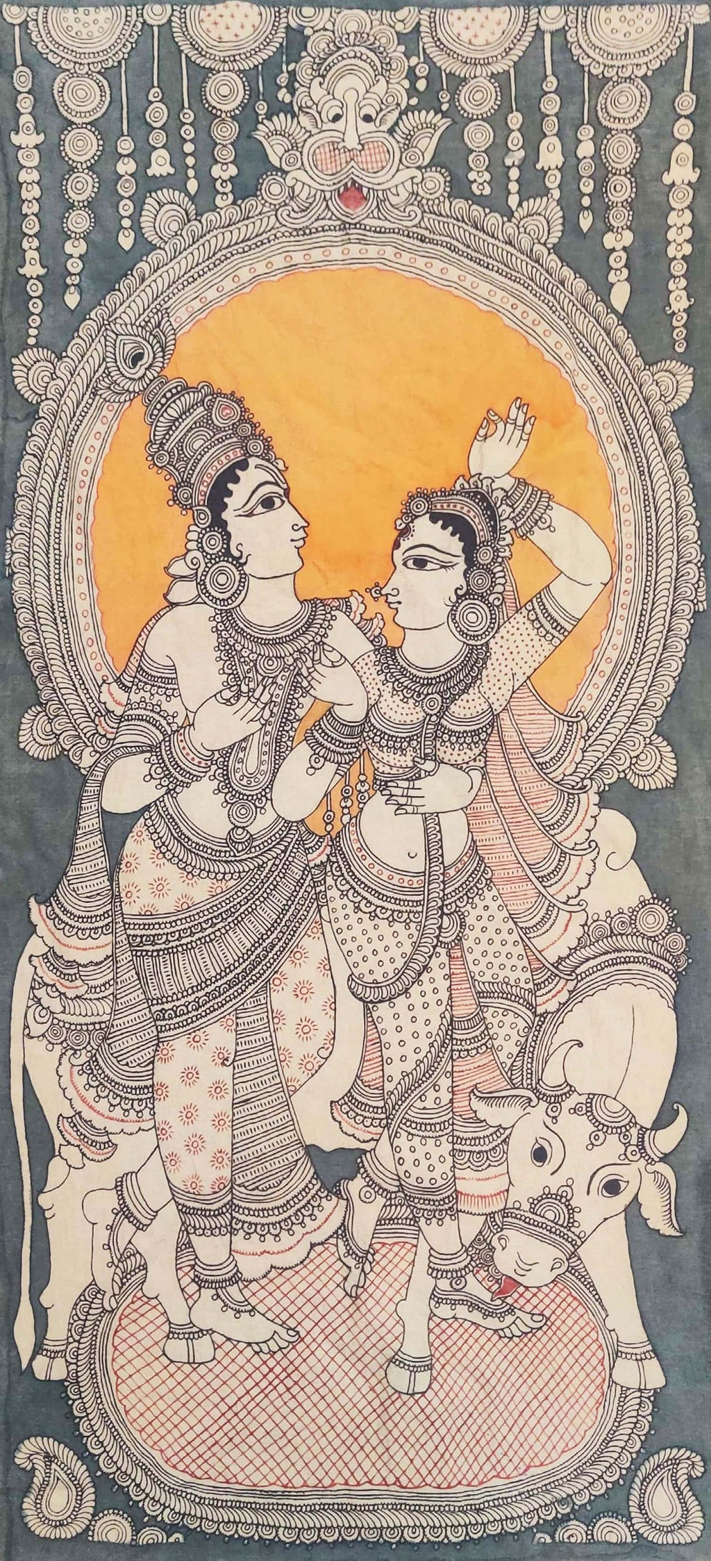 Buy Krishna and Radha In Kalamkari by Harinath N