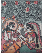 Buy Krishna and Radha in Madhubani by Priti Karn