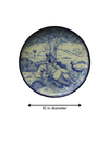 Krishna playing Flute in Blue Pottery Plates for sale