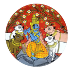 Buy Krishna with cows Cheriyal Wall Plates