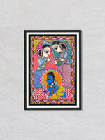 Krishnaleela, Madhubani by Ambika devi