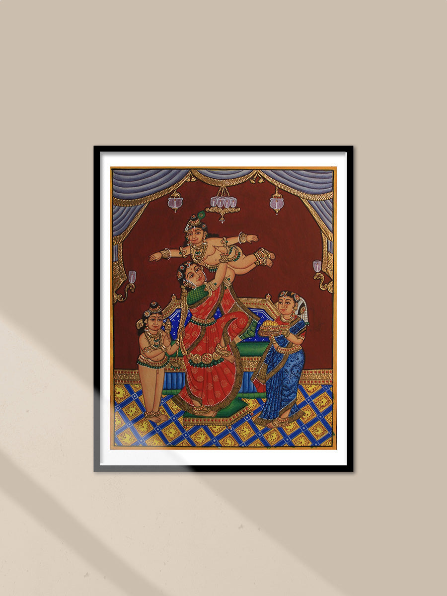 Shop Krishna's Playfulness with Yashoda In Mysore Tanjore By Dr. J Dundaraja