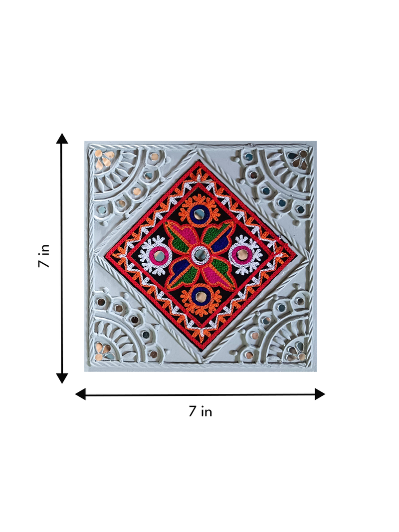 Kutch Embroidery and Lippan Wall Panel 