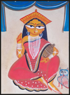 Lakshmi's Serenity: Uttam Chitrakar’s Kalighat Reverence