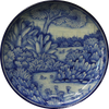 Landscape scene in Blue Pottery Plates by Shilp Guru Gopal Saini