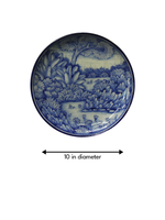 Landscape scene in Blue Pottery Plates for sale